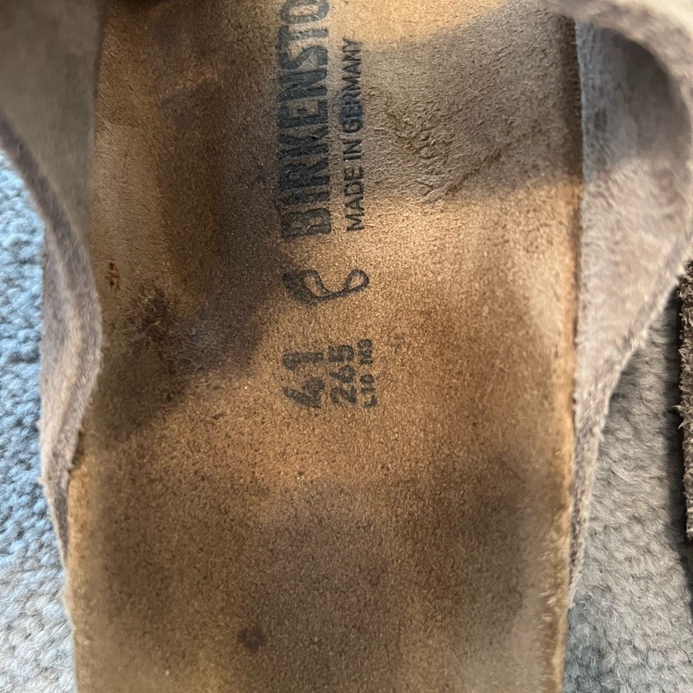 Birkenstock Arizona Suede Leather Taupe Sandals - Picture 4 of 6